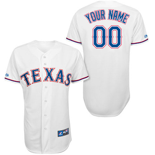 Customized Youth MLB jersey-Texas Rangers Authentic Home White Cool Base Baseball Jersey
